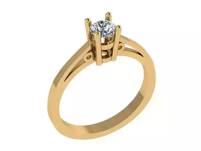 Ring359 solitaire engagement ring gold