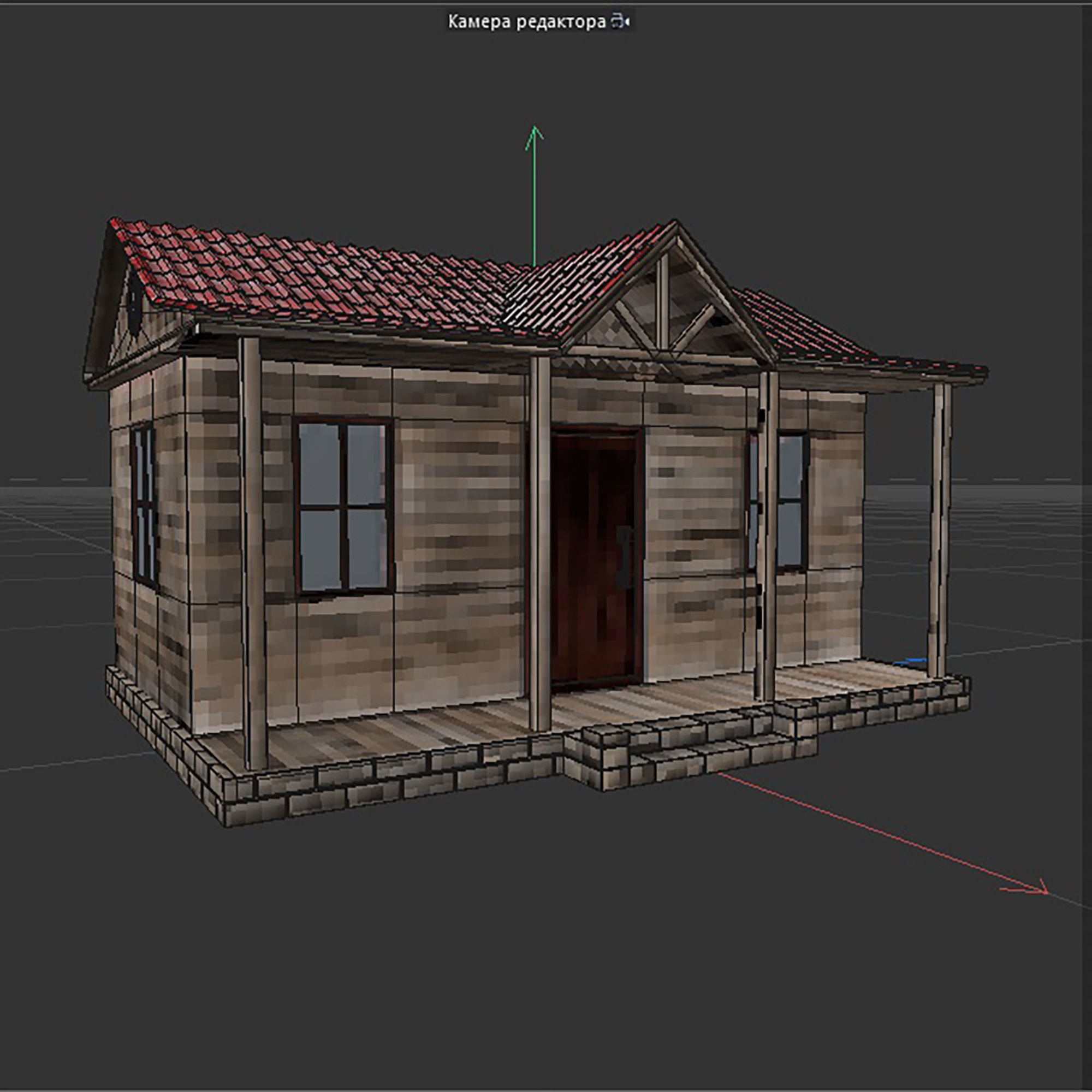 ranch house Low-poly 3D model_16