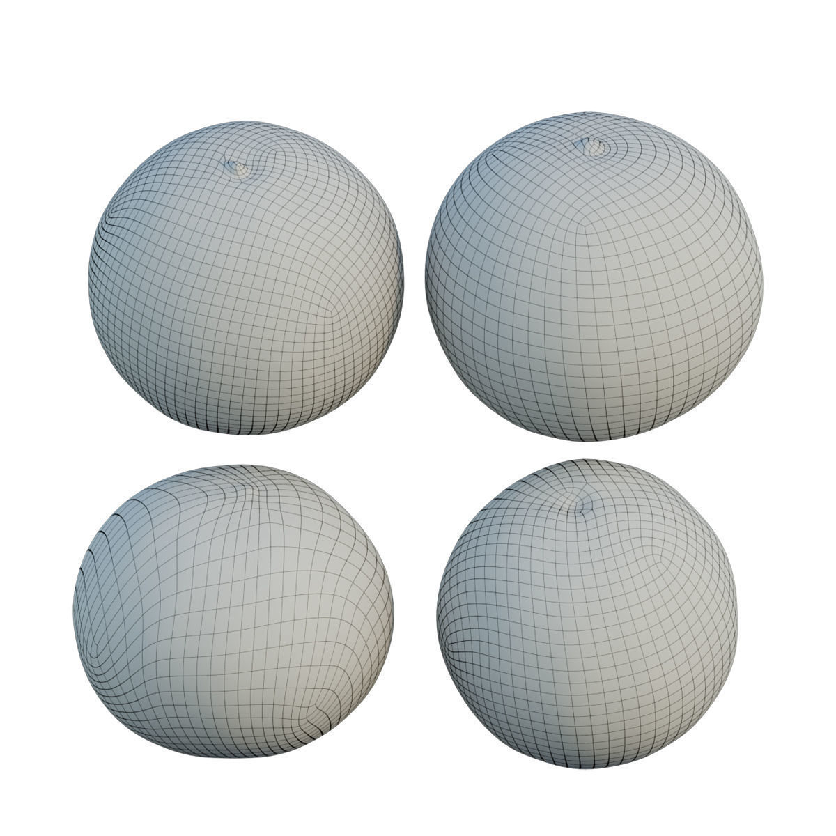 Mandarin four mangoes 3D model_7