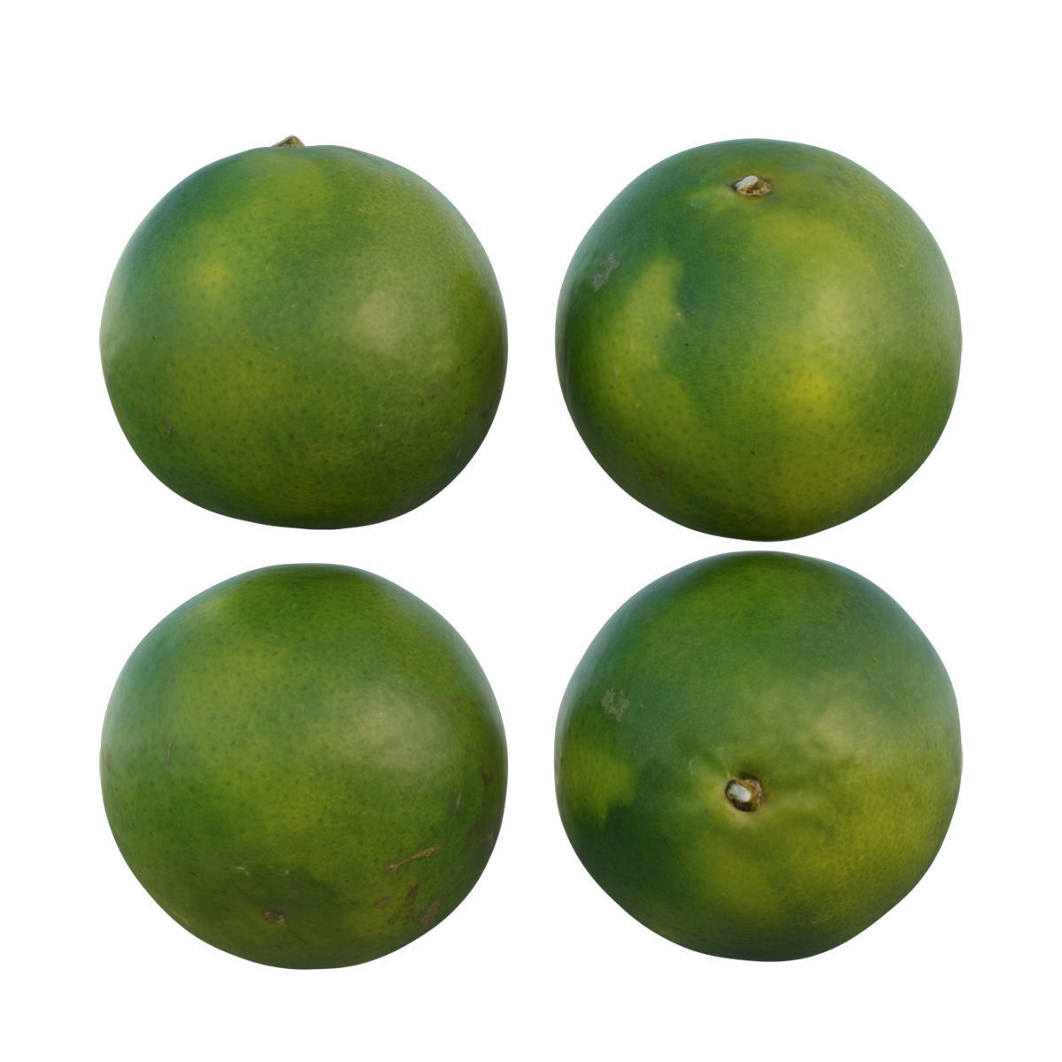 Mandarin four mangoes 3D model_3