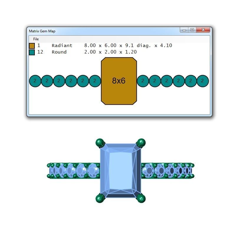 Ring360 princess cut diamond engagement ring gold 3D print model_6