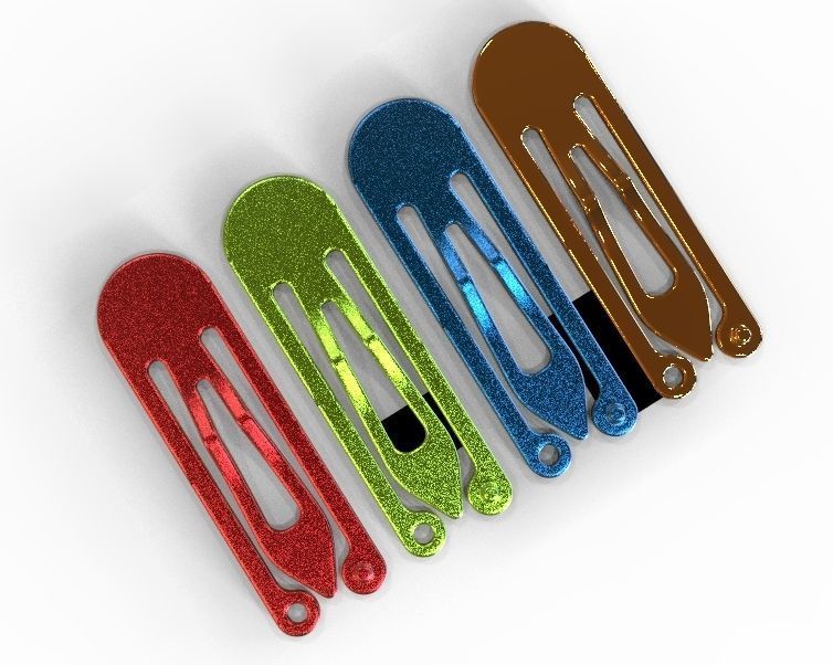 Snap Hair Clip 3D print model_2