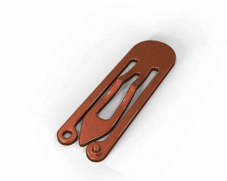 Snap Hair Clip 3D print model_26