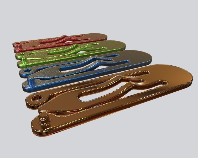 Snap Hair Clip 3D print model_41