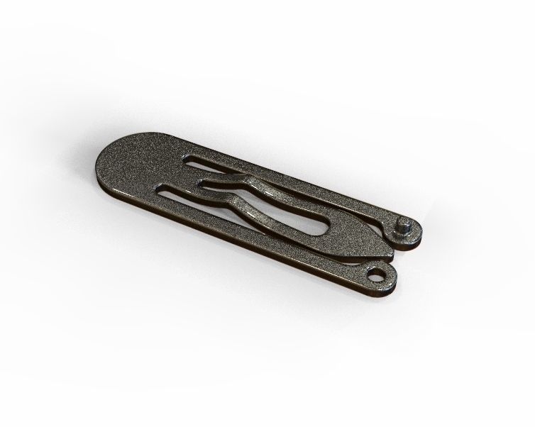 Snap Hair Clip 3D print model_11