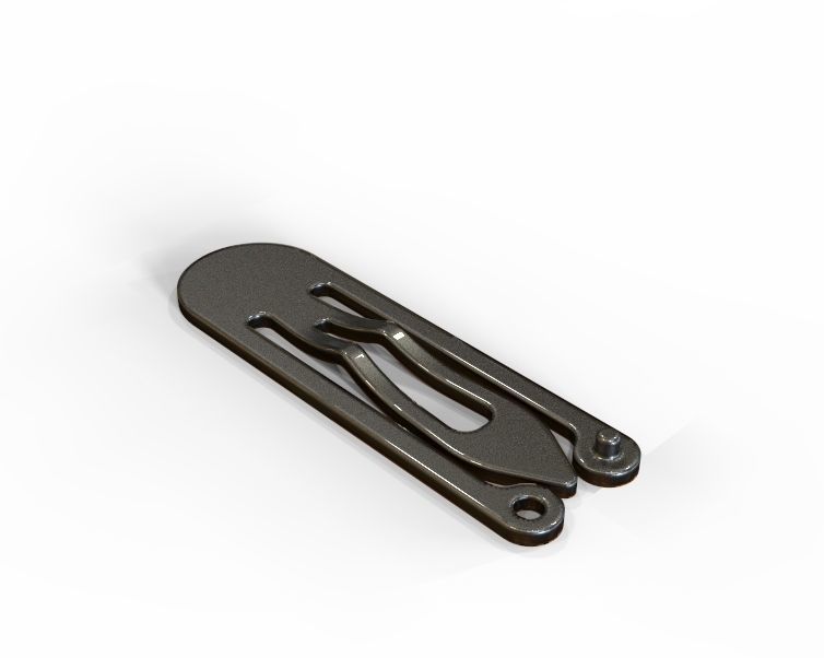 Snap Hair Clip 3D print model_3