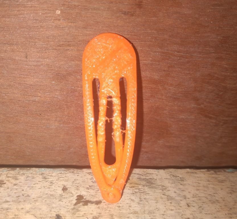 Snap Hair Clip 3D print model_1