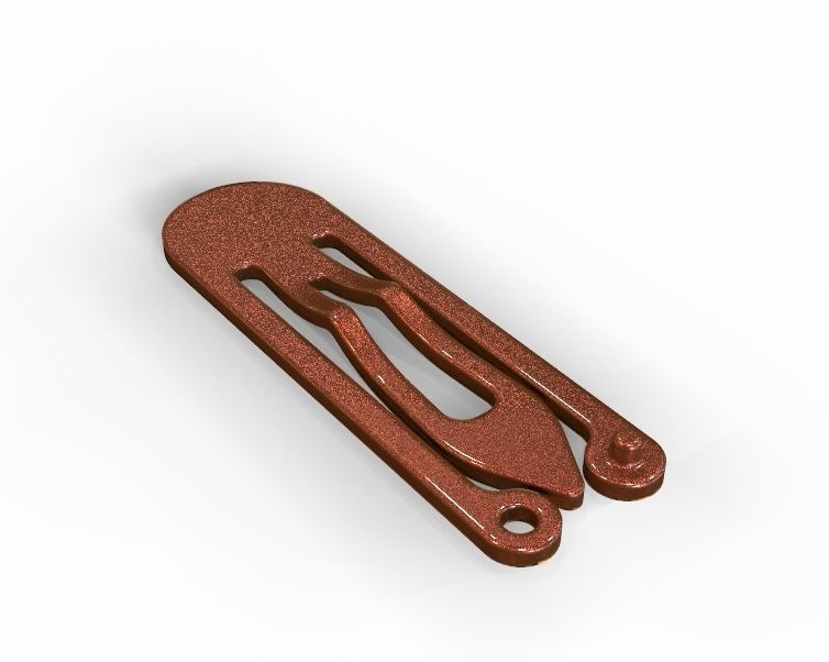 Snap Hair Clip 3D print model_22