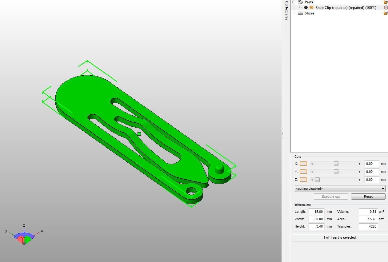 Snap Hair Clip 3D print model_8