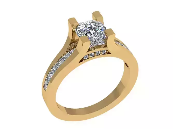 Ring361 diamond engagement ring gold