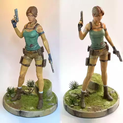Classic Lara Croft Tomb Raider Figure 3D print STLs 3D print model