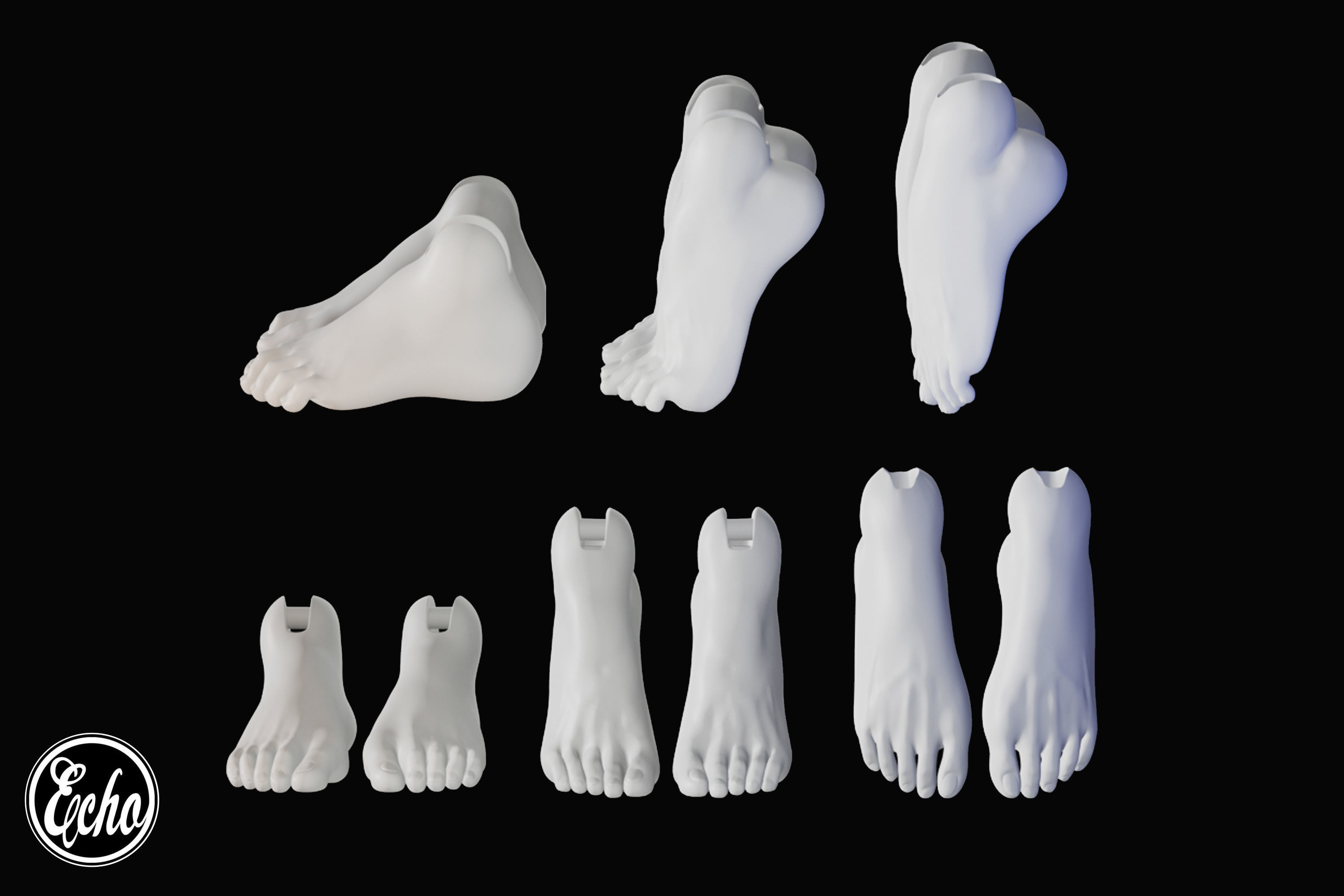 anatomical doll BJD 30mm 3D print model 3D model_5