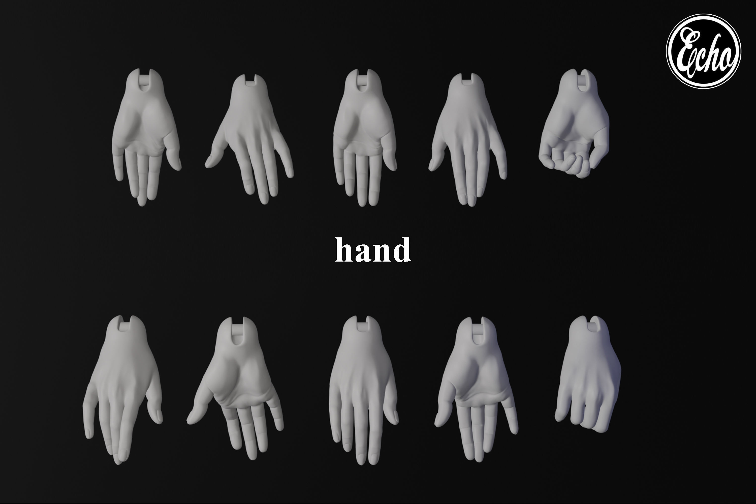 anatomical doll BJD 30mm 3D print model 3D model_7