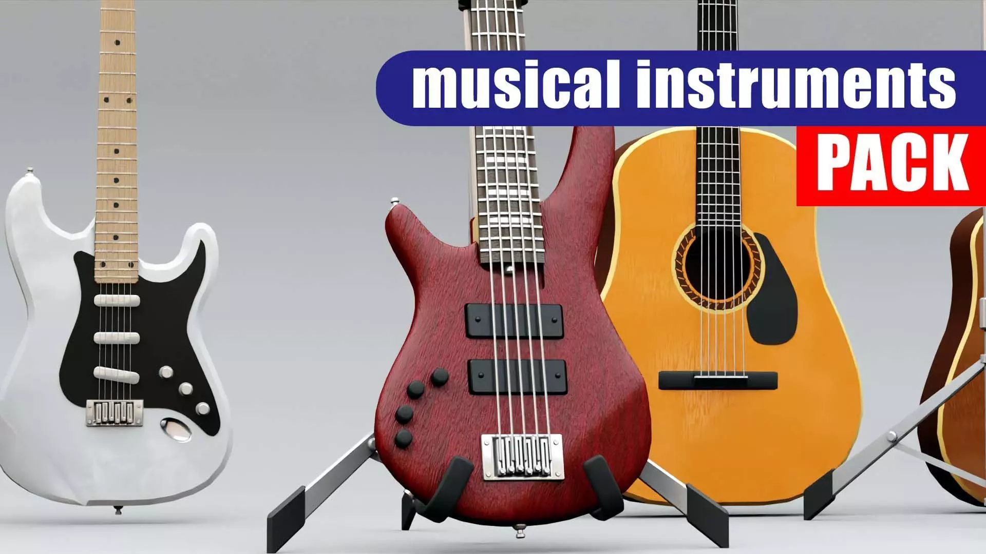 MUSICAL INSTRUMENTS PACK  3D model_0