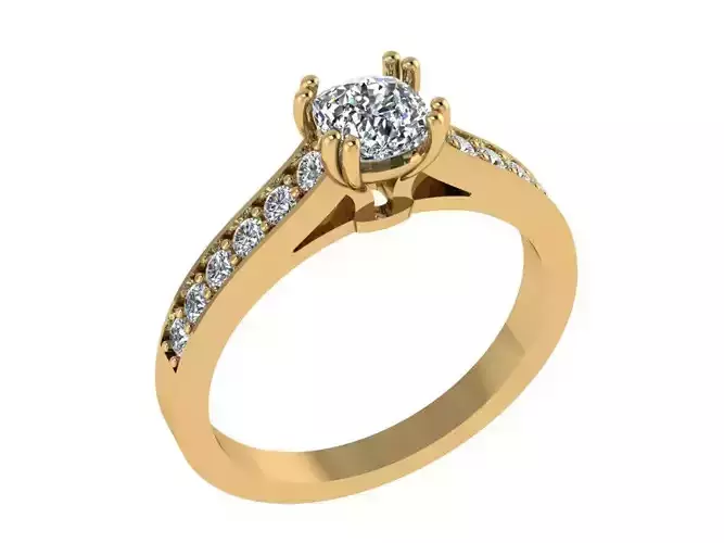 Ring363 diamond engagement ring gold