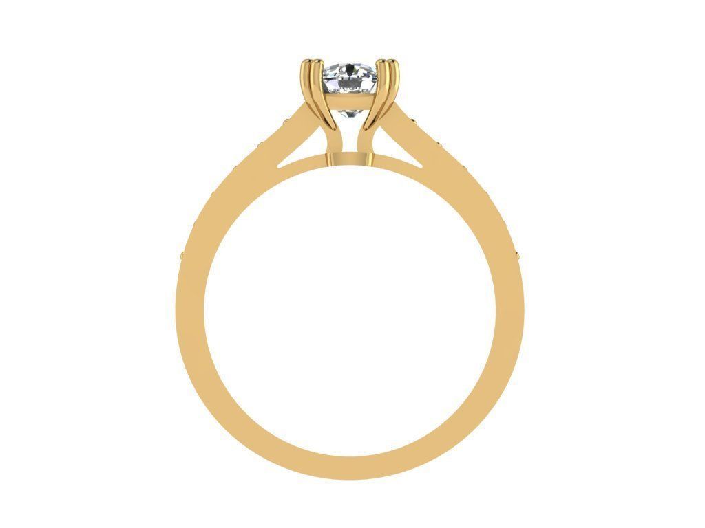 Ring363 diamond engagement ring gold 3D print model_2