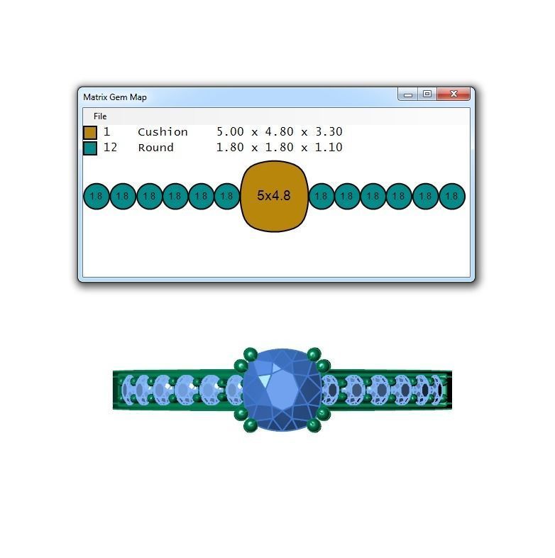 Ring363 diamond engagement ring gold 3D print model_6