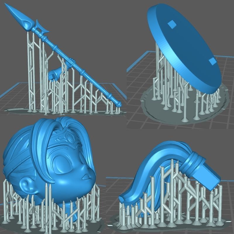 Diablo 2 Amazon Chibi Nendoroid style Figurine 3D Print STLs 3D print model_8