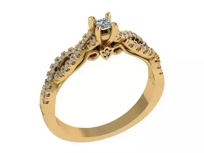 Ring365 diamond engagement ring gold