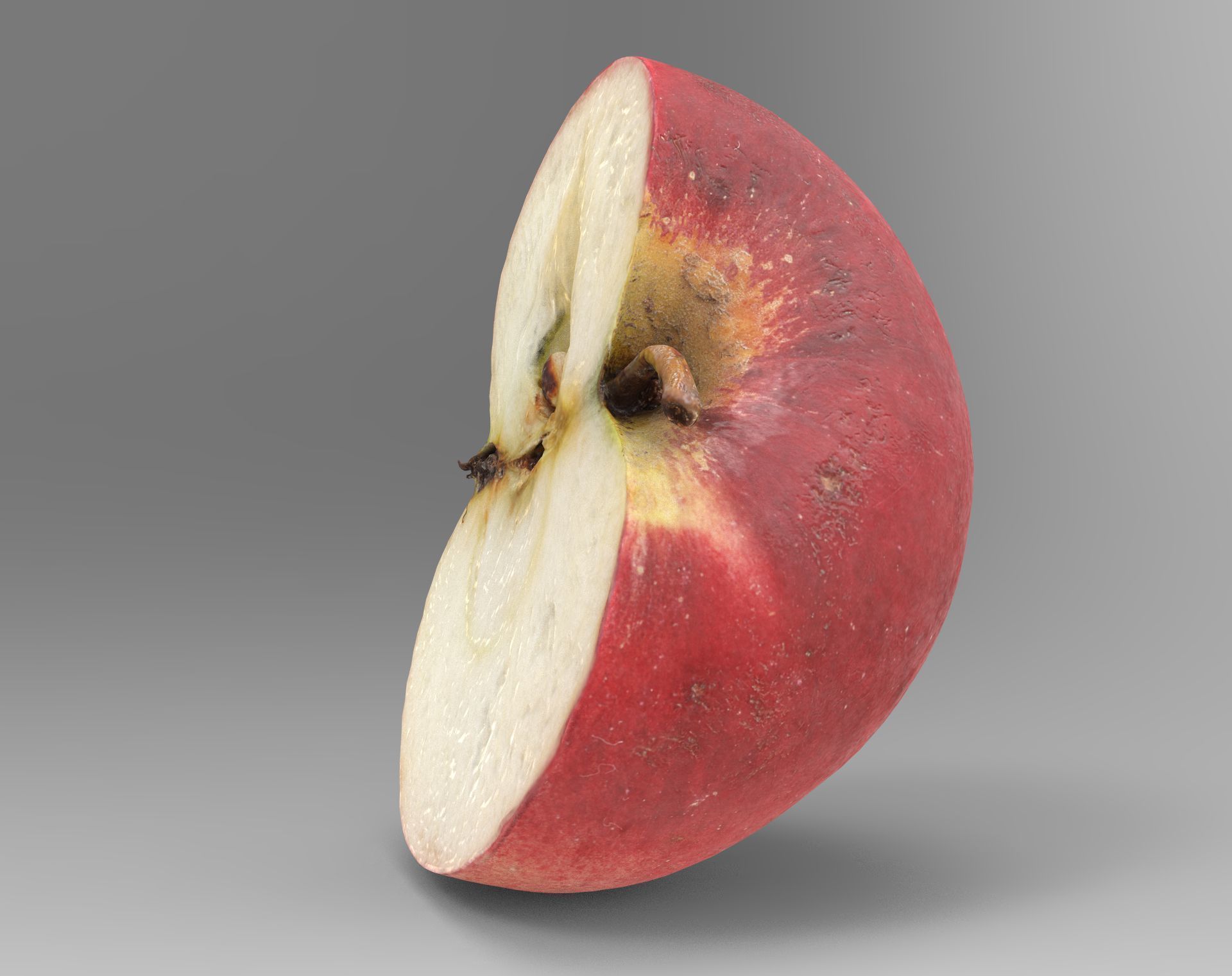 3D Apples set apple with hole in it Low-poly 3D model_25