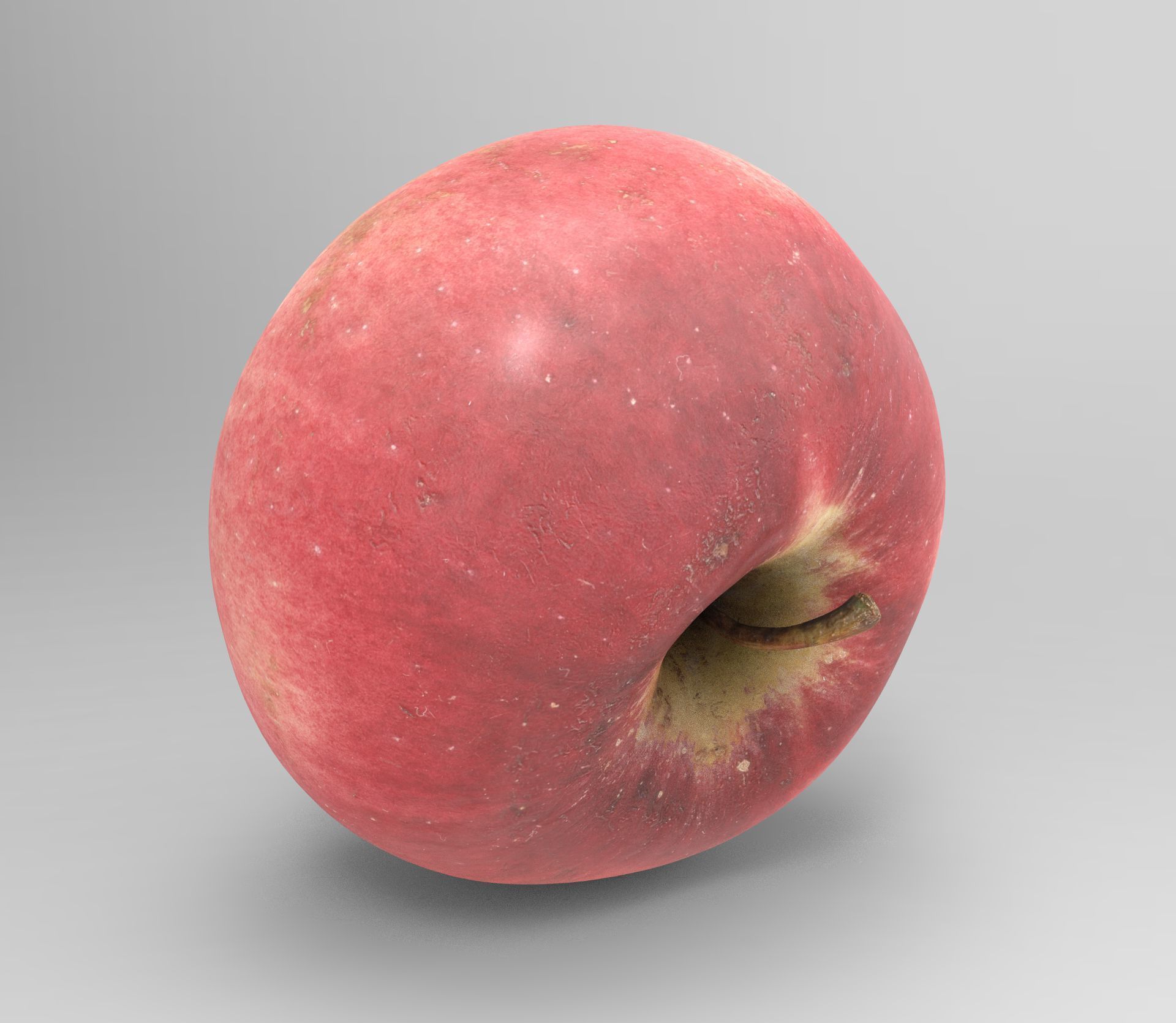 3D Apples set apple with hole in it Low-poly 3D model_14