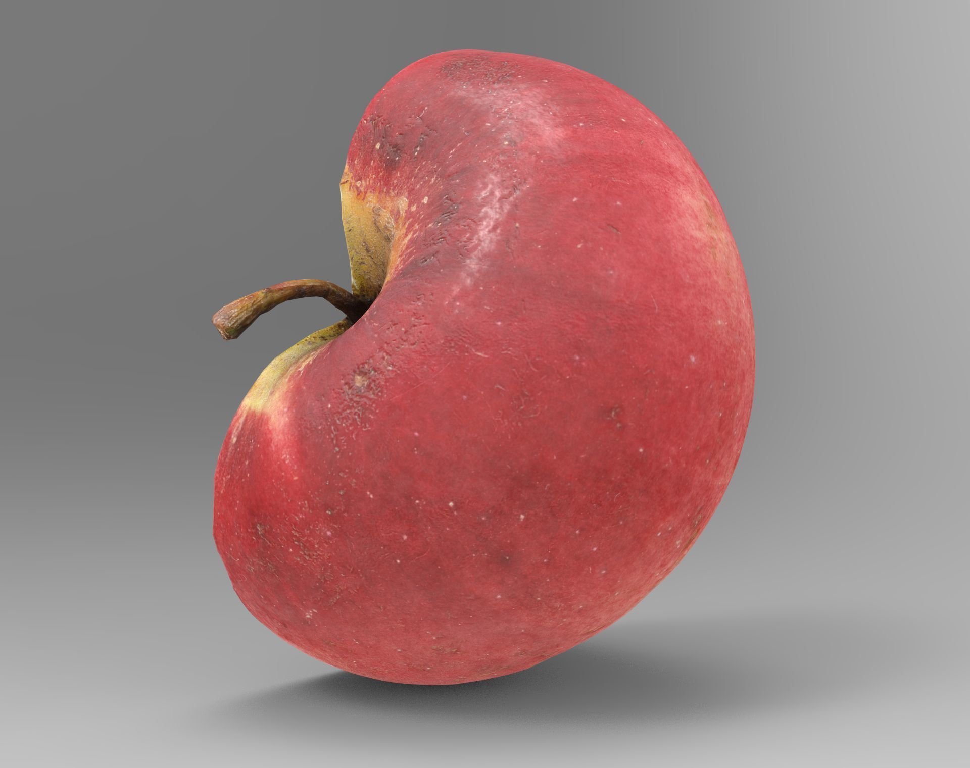 3D Apples set apple with hole in it Low-poly 3D model_24