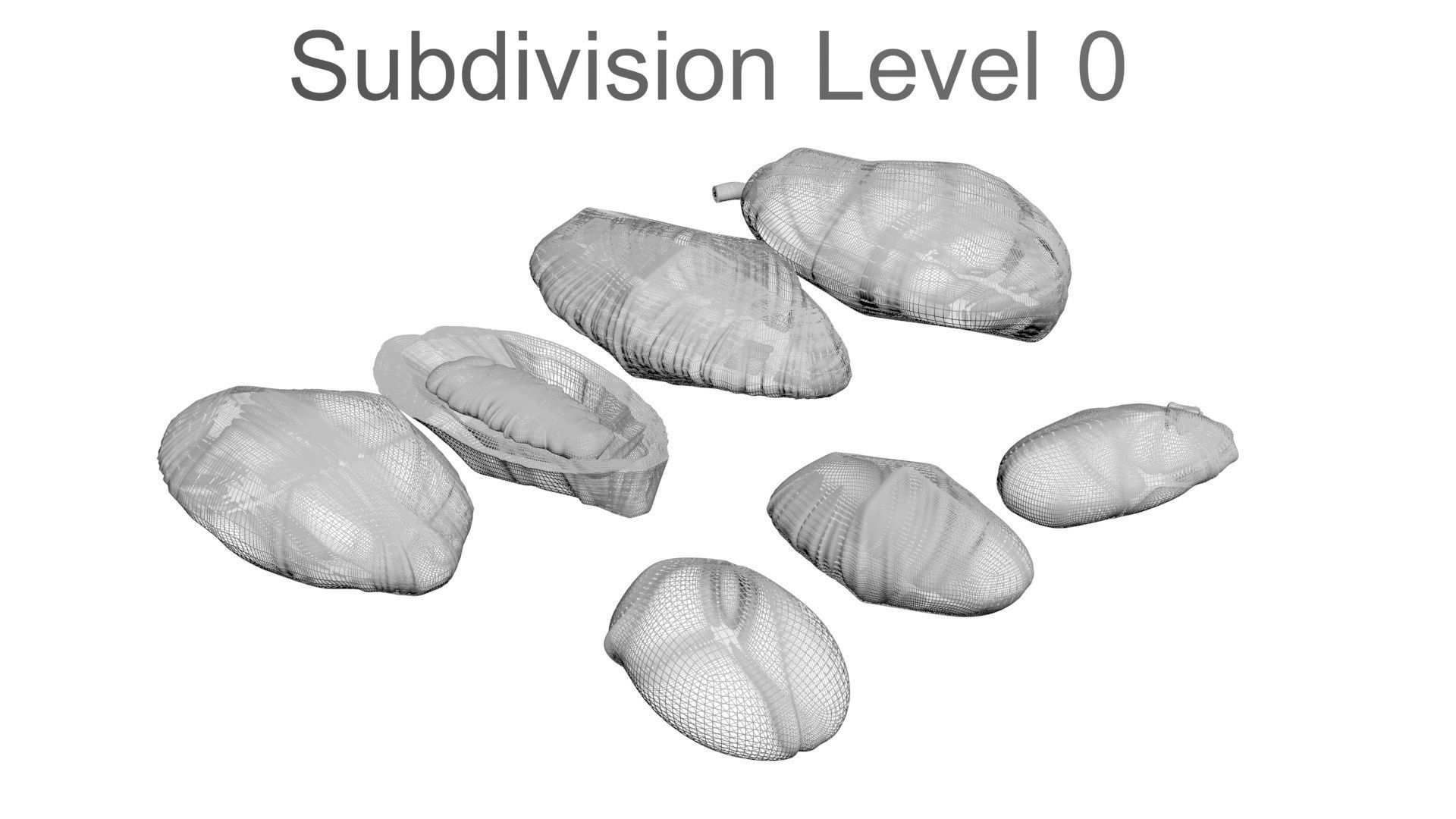 Cocoa Fruits and Beans Set 3D model_30