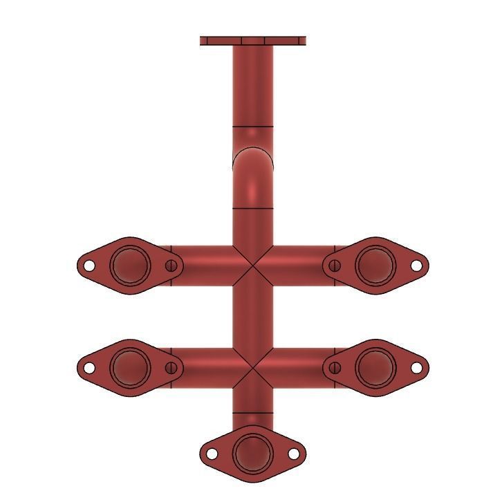Exhaust Manifold  3D print model_4