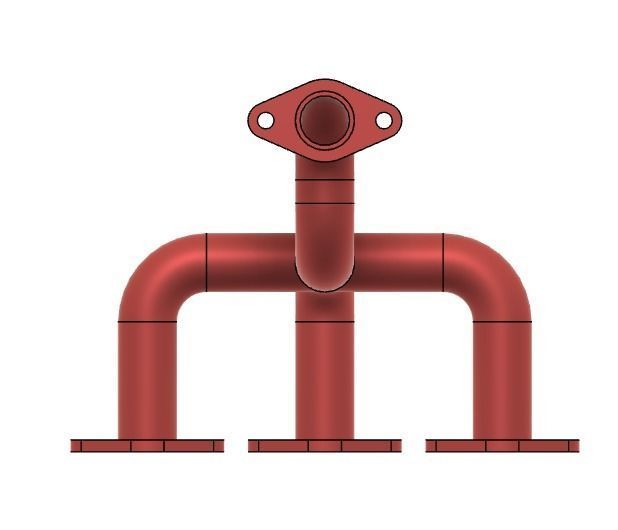 Exhaust Manifold  3D print model_1