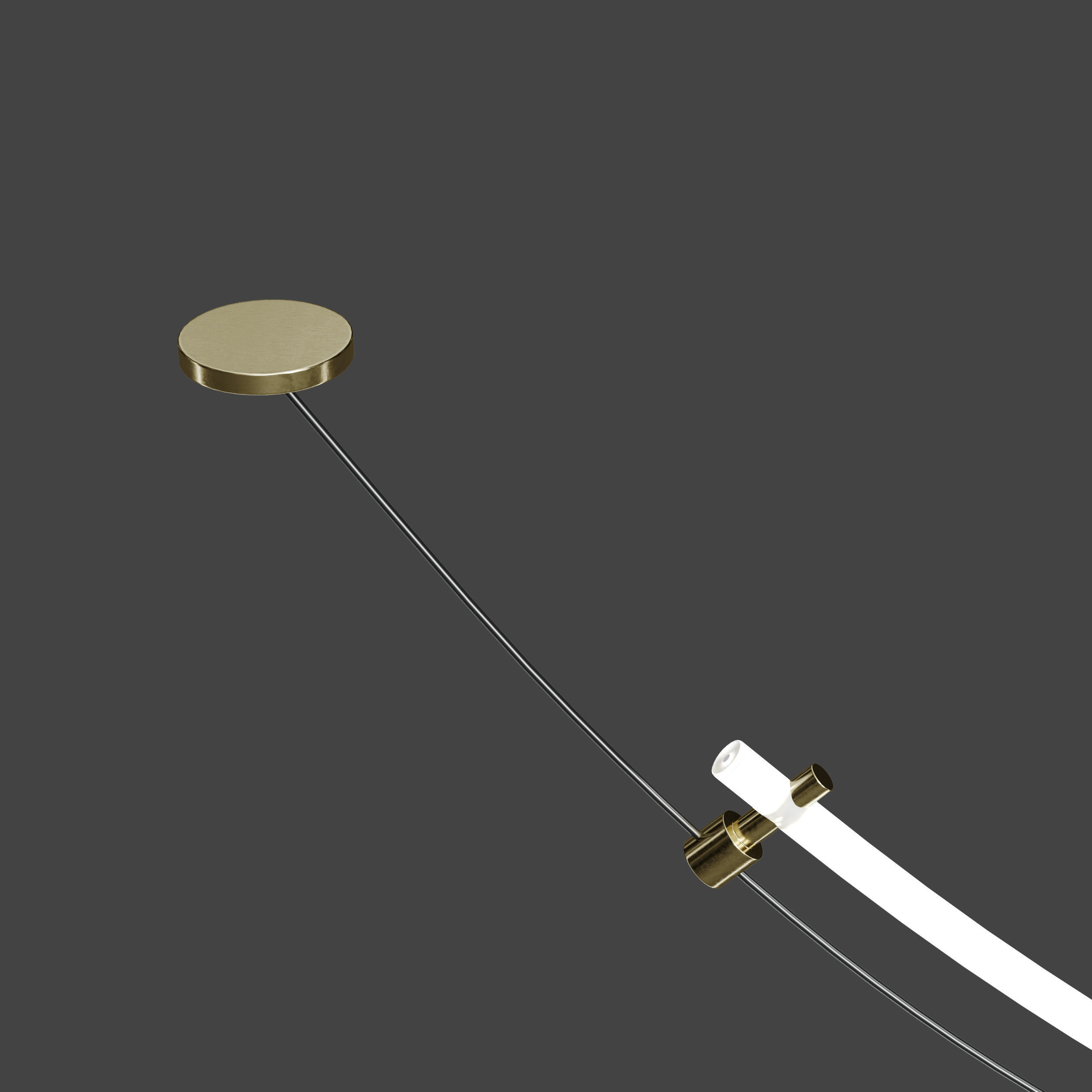 RILDA light fixture with three metal rods Low-poly 3D model_2