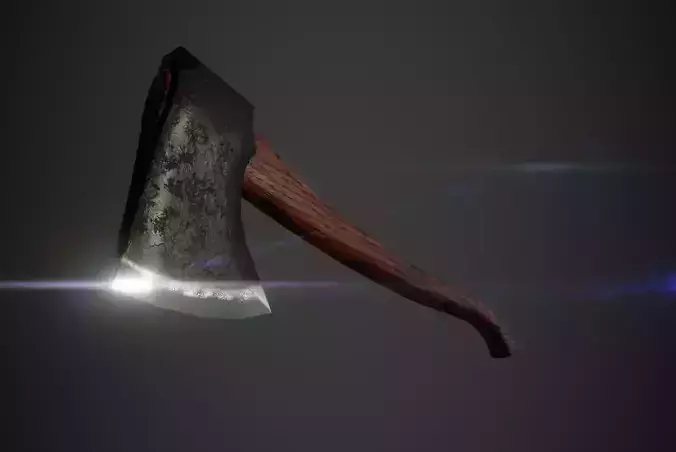 American Felling Axe Low-poly 3D model