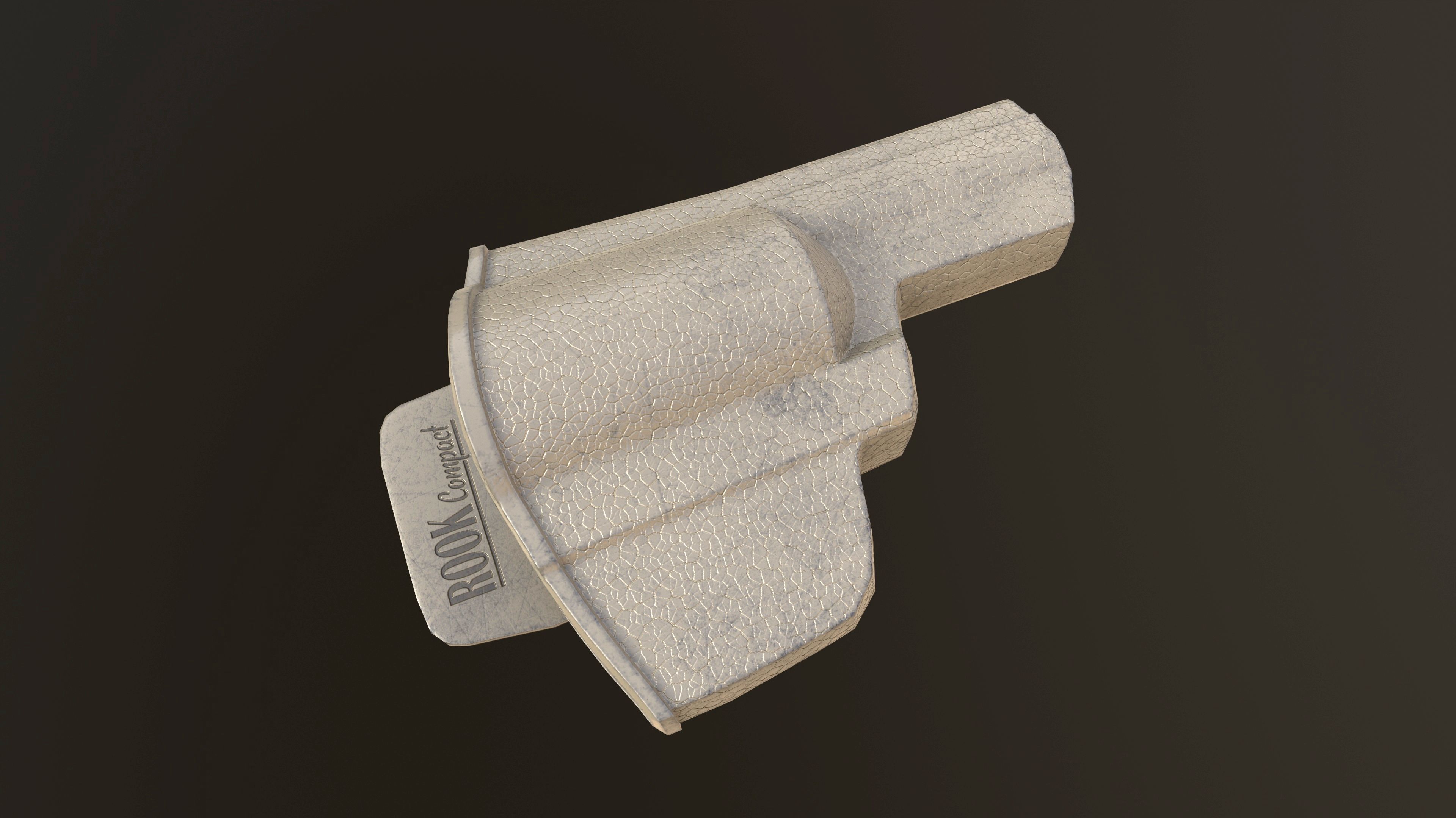 Rook Compact Revolver Blued with Accessories Low-poly 3D model_21