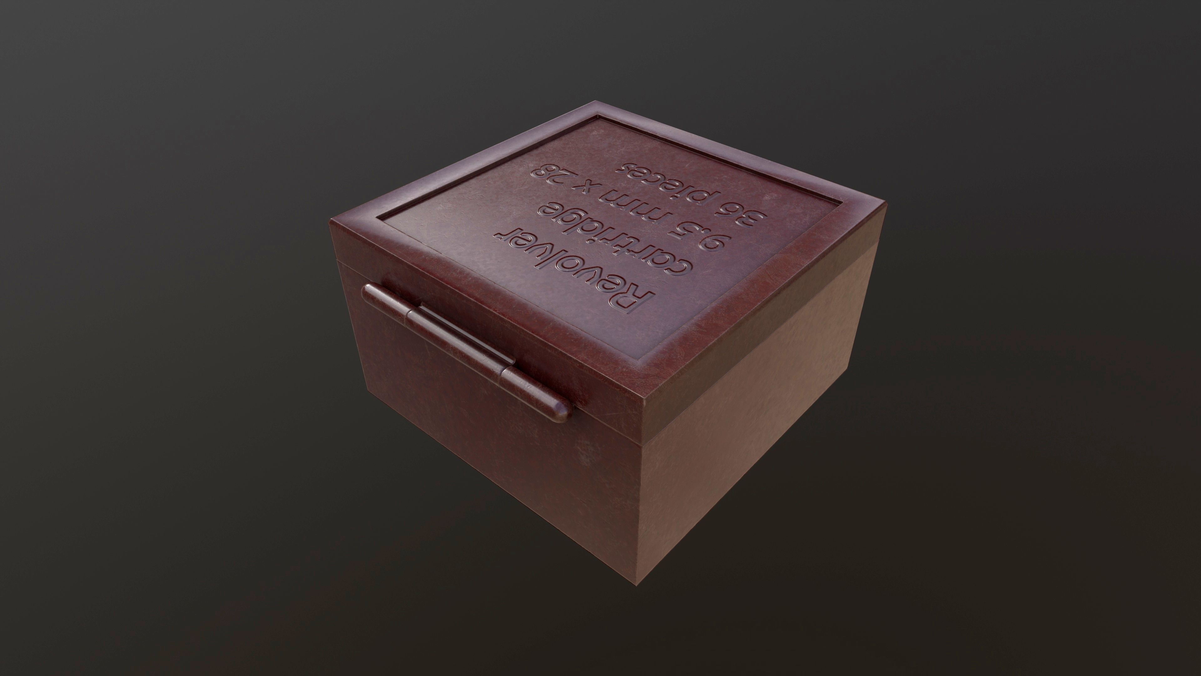 Rook Compact Revolver Blued with Accessories Low-poly 3D model_20