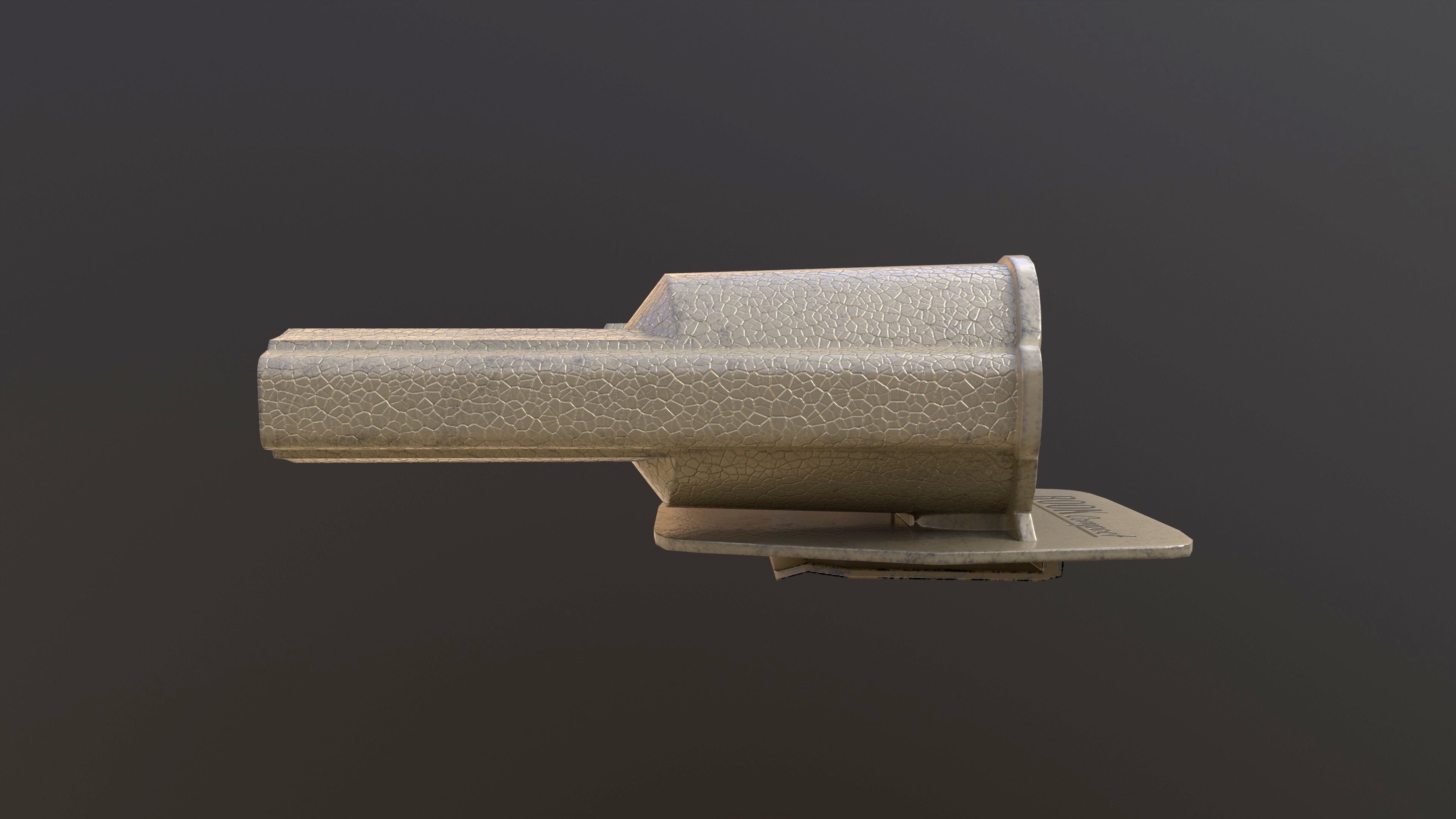 Rook Compact Revolver Blued with Accessories Low-poly 3D model_23