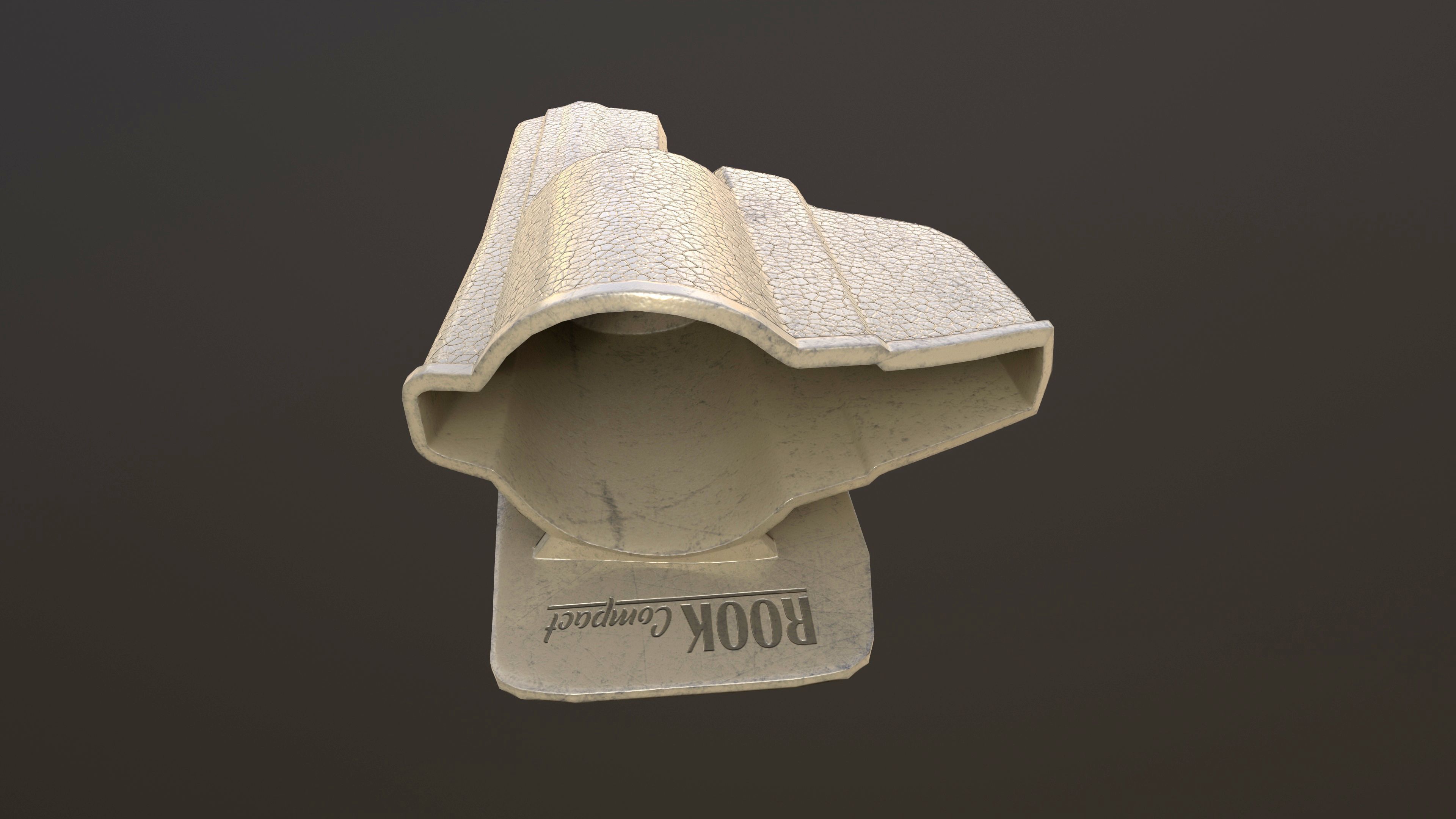 Rook Compact Revolver Blued with Accessories Low-poly 3D model_22