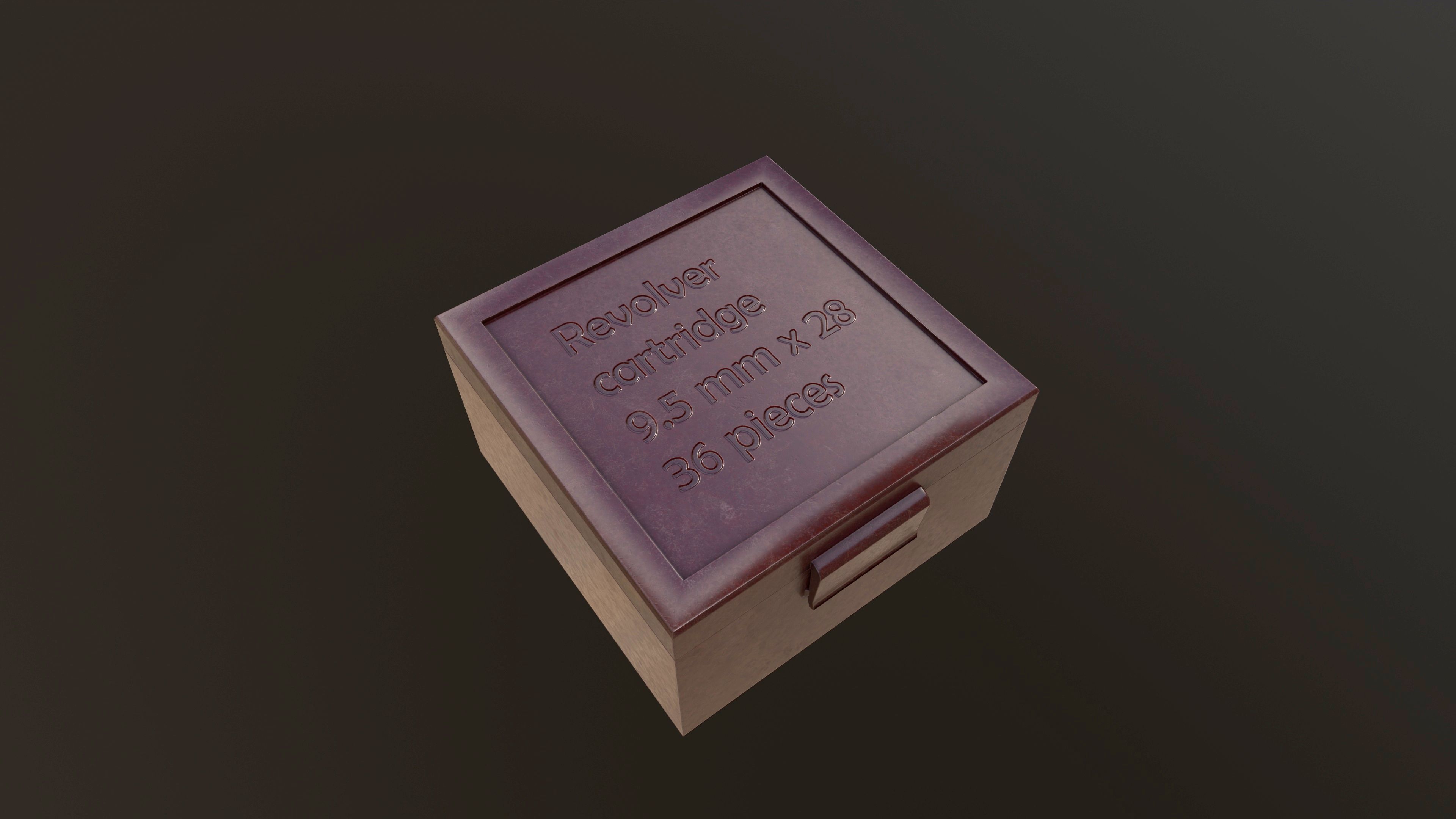 Rook Compact Revolver Blued with Accessories Low-poly 3D model_19