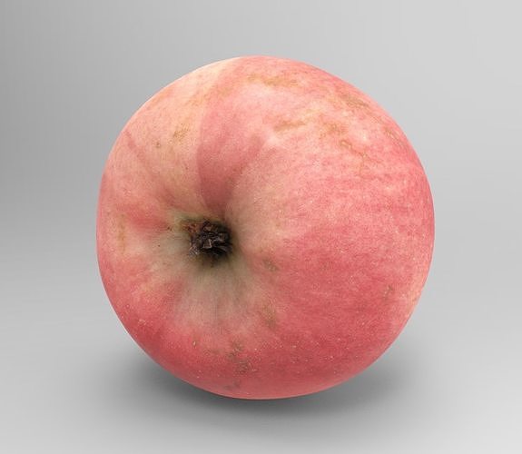 Apple and Half an Apple Low-poly 3D model 4