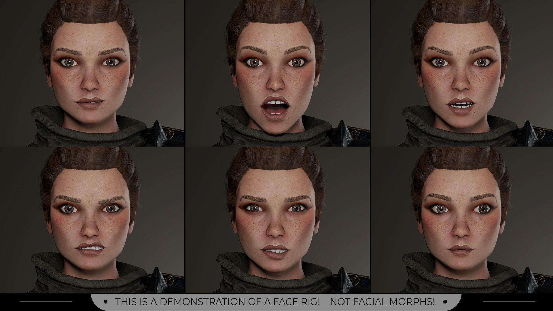 3d model Game character Archer Girl Low-poly 3D model_17