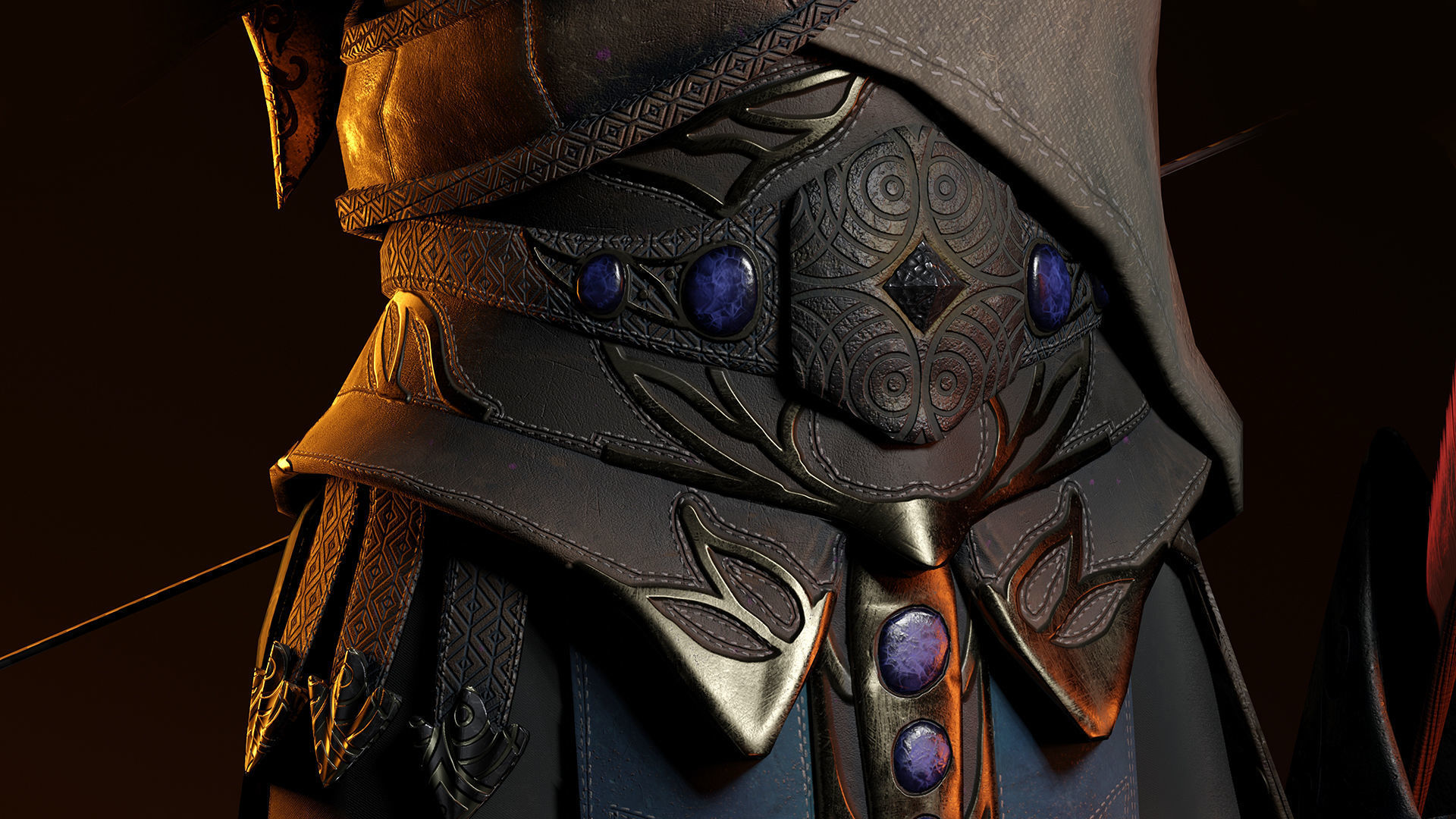 3d model Game character Archer Girl Low-poly 3D model_21