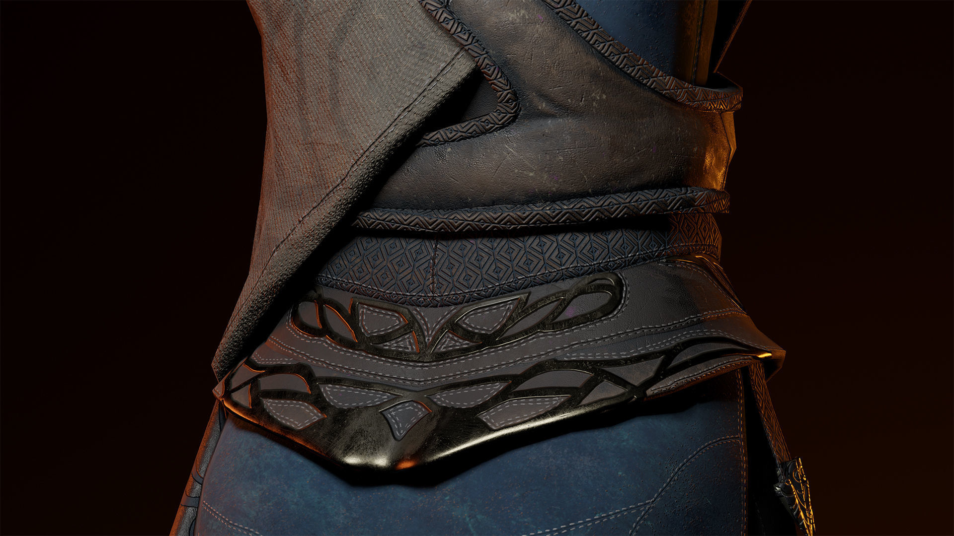 3d model Game character Archer Girl Low-poly 3D model_22