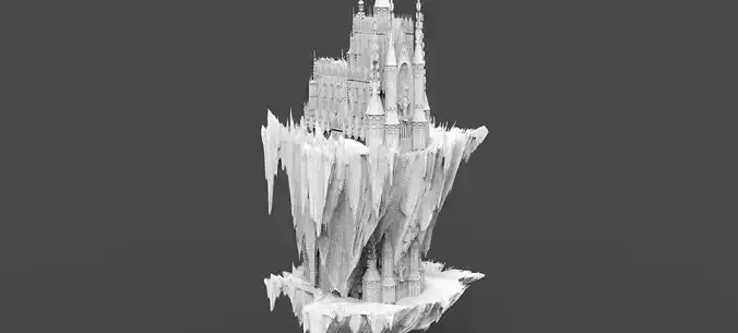 Floating DrakeGothic Cathedral Tall 3 models 