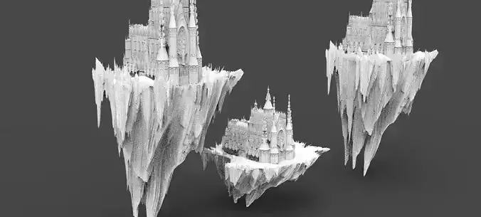 Floating DrakeGothic Cathedral Tall 4 models