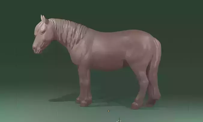 Pony Horse high poly for printing  3D print model
