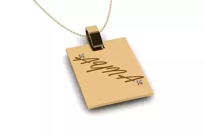 Gold name pendant 053 3D print model