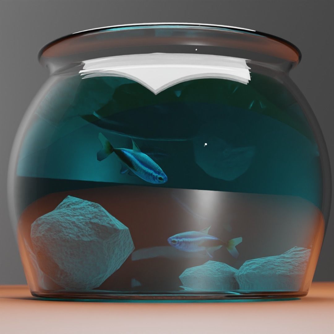 Aquarium Fish Low-poly 3D model_1