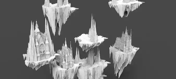 Floating Drake Gothic Cathedral Tall 6 models 