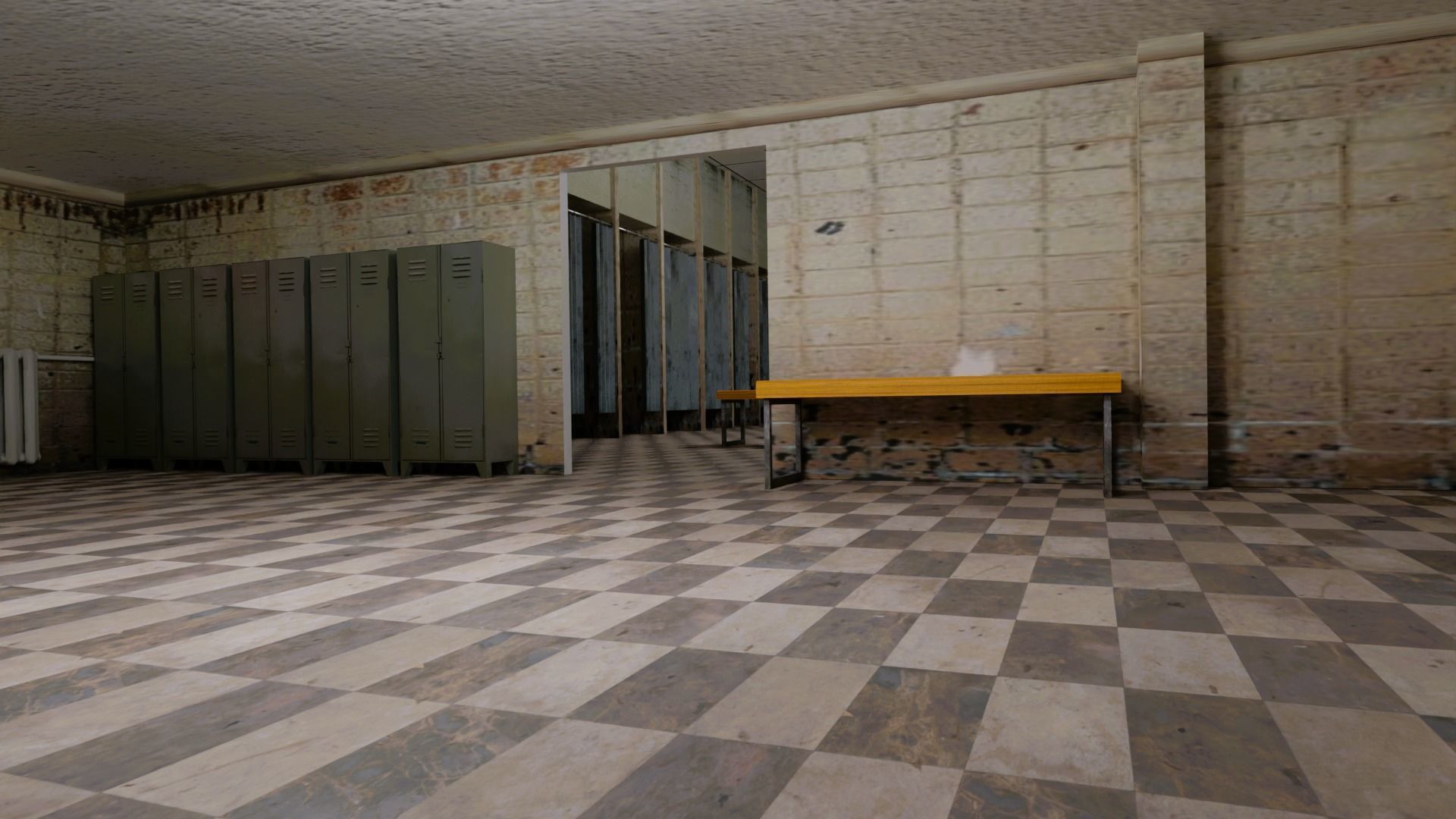 Dirt Bathroom Low-poly 3D model_3