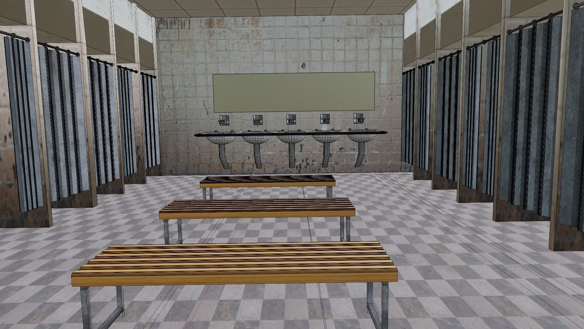 Dirt Bathroom Low-poly 3D model_8