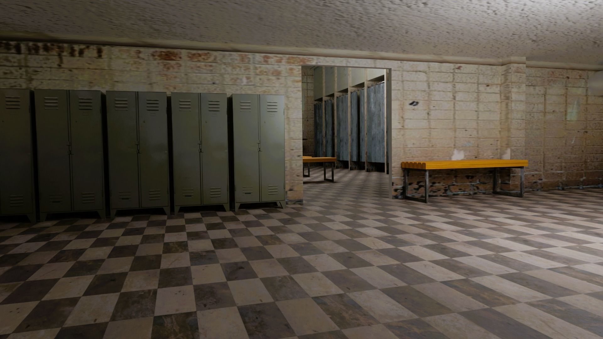 Dirt Bathroom Low-poly 3D model_5