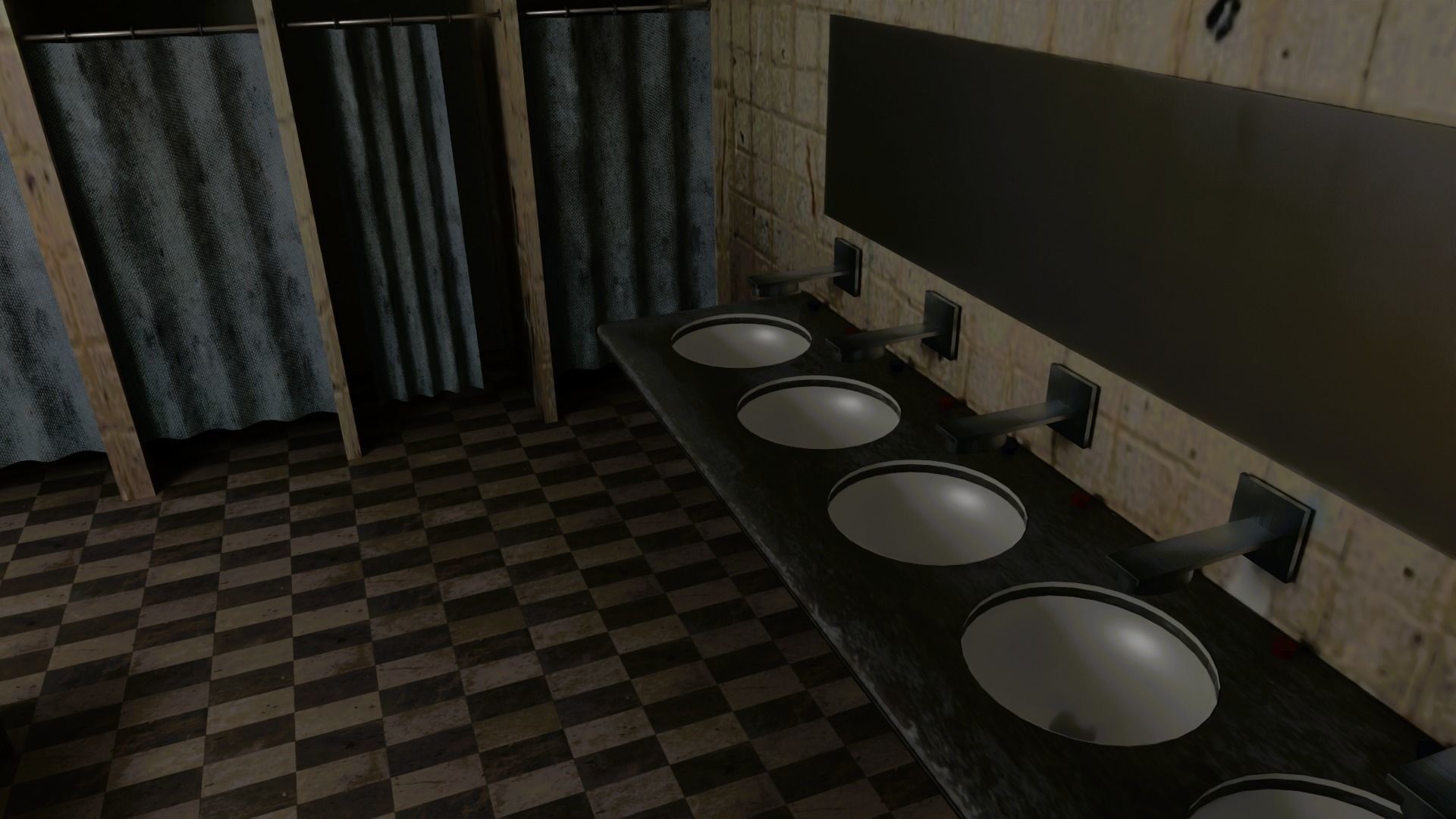 Dirt Bathroom Low-poly 3D model_7